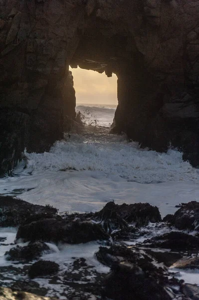 Tramonto sulla spiaggia di Pfeiffer — Foto Stock