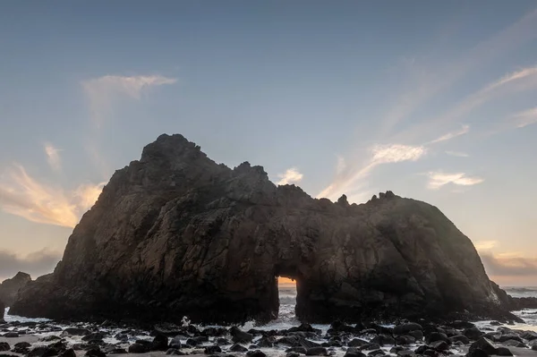 Arco buco della serratura al tramonto — Foto Stock