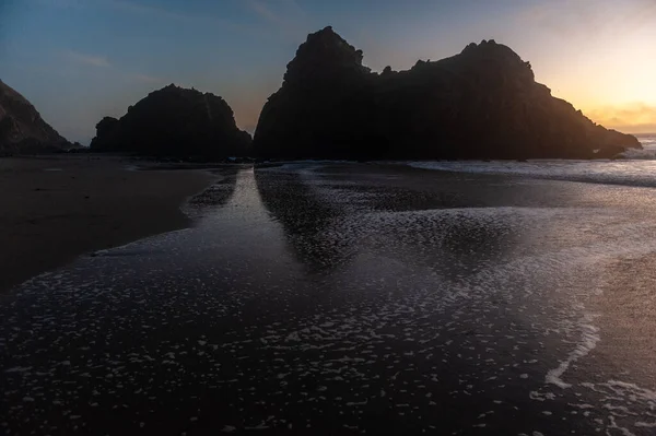 Západ slunce na pláži Pfeiffer — Stock fotografie