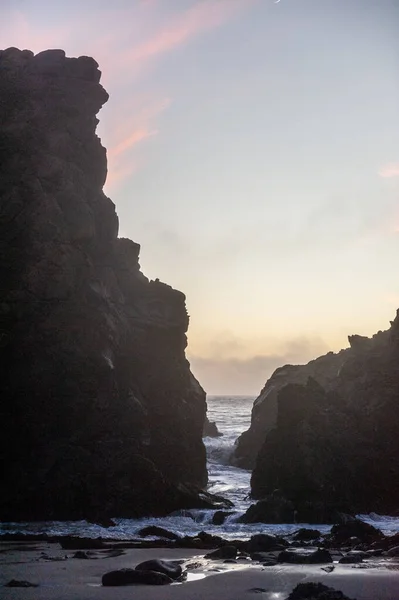 Puesta de sol en la playa de Pfeiffer — Foto de Stock