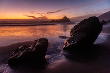 Pfeiffer plajında gün batımı