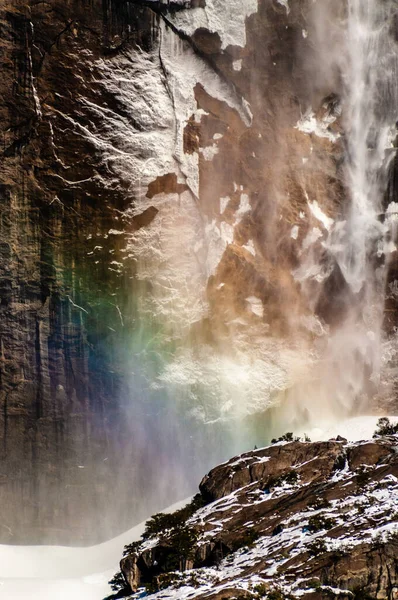 约塞米蒂瀑布的特写 — 图库照片