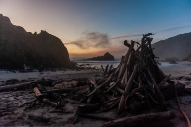 Pfeiffer plajında gün batımı