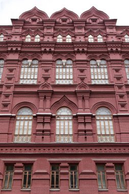 Moskova. kırmızı kare üzerinde Tarihi Müzesi binasının Mimari Detaylar