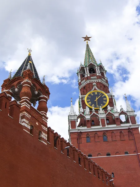 Moskwa. Spasskaya wieża Moskwy — Zdjęcie stockowe