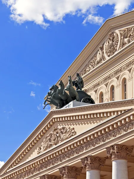 Moscú. Detalle arquitectónico del edificio del Teatro Bolshoi — Foto de Stock
