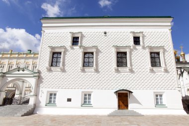 Moscow. Architectural detail of the building of the Faceted Chamber of the Moscow Kremlin