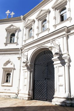 Moscow. Architectural detail of the building of the Faceted Chamber of the Moscow Kremlin