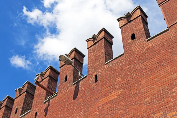 Moscou. Un fragment du mur du Kremlin — Photo