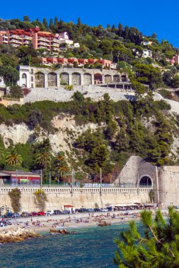 Fransa, cote d'azur, villefranche. Akdeniz kıyısında tatil