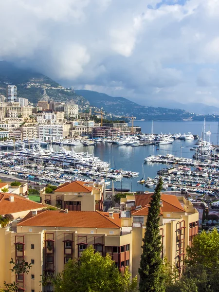 Mónaco, una vista típica desde el punto más alto — Foto de Stock