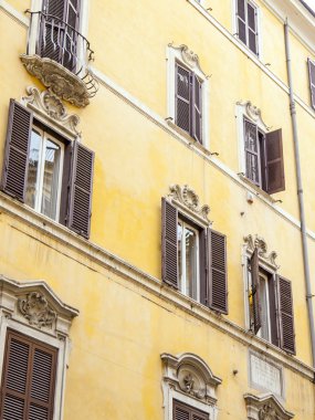 Roma, İtalya. şehrin tarihi binaların tipik mimari detaylar