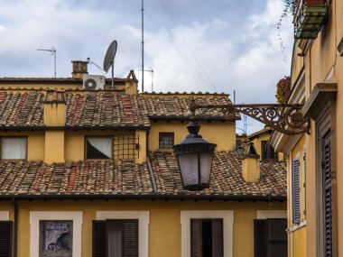 Roma, İtalya. şehrin tarihi binaların tipik mimari detaylar
