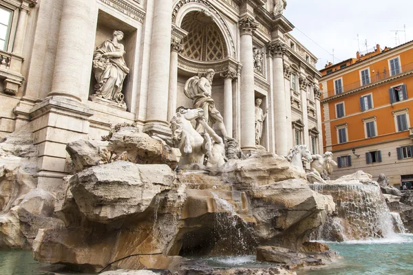 Rom, Italien. berömda de Fontana di Trevi — Stockfoto