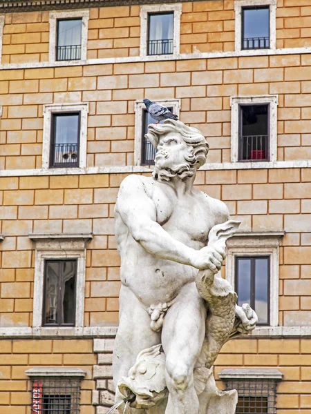 Rom, Italien. den berömda fontänen på piazza navona — Stockfoto