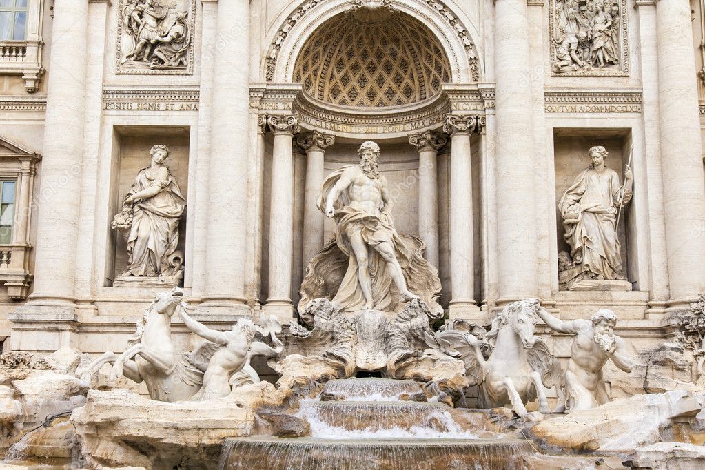 Rome, Italy. The famous de Trevi Fountain