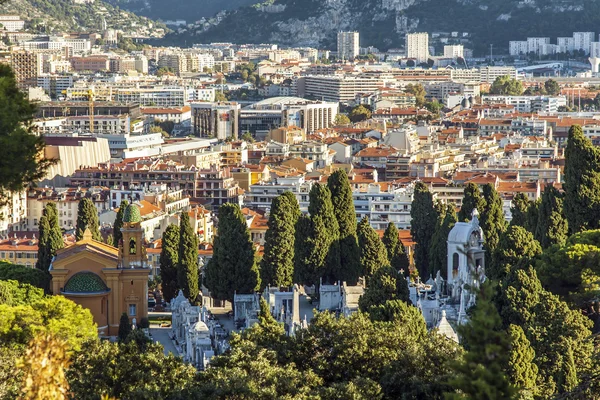 Frankrijk, nice. uitzicht op de stad vanaf het kasteel heuvel — Stockfoto