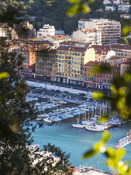 France , Nice, October 11, 2013 . View of the bay and the city's port . — Stock Photo, Image