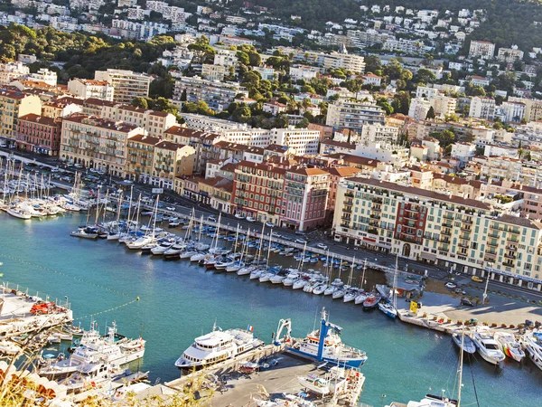 France , Nice, October 11, 2013 . View of the bay and the city's port . — Stock Photo, Image