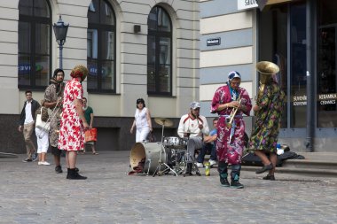 Riga, Letonya. konser buskers