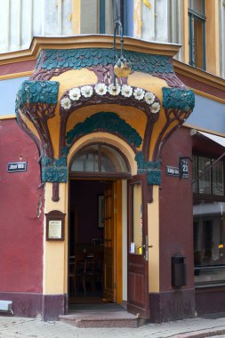 Riga, Letonya. tipik mimari detaylar