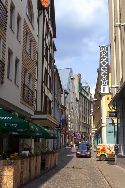 Letónia, Riga.Tipichny vista urbana — Fotografia de Stock