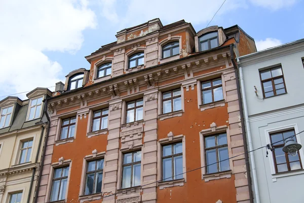 Riga, Łotwa. typowe formy architektoniczne — Zdjęcie stockowe