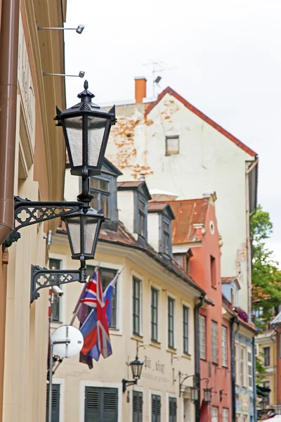 Riga, Łotwa. typowe formy architektoniczne — Zdjęcie stockowe