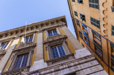 France , Nice. Typical architectural details of the old town