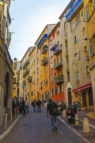 Франция, Ницца. Узкие улочки старого города — стоковое фото