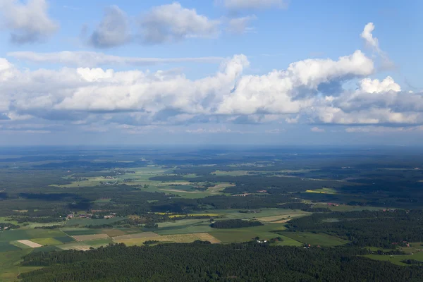 Nebeský krajina s bílé mraky — Stock fotografie