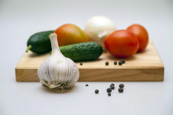 Färska grönsaker för sallad — Stockfoto