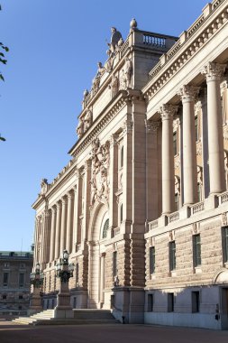 Stockholm. Kraliyet Sarayı'nın mimari detaylar