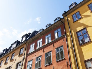 Stockholm. tarihi binaların binaların tipik mimari detaylar