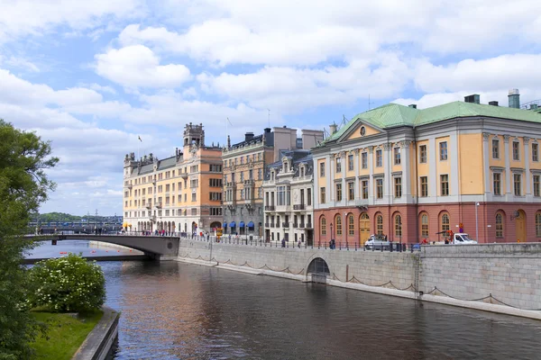 Stockholms. Architektur am Wasser — Stockfoto