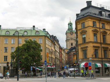 Stockholm, İsveç. tipik bir kent görünümü