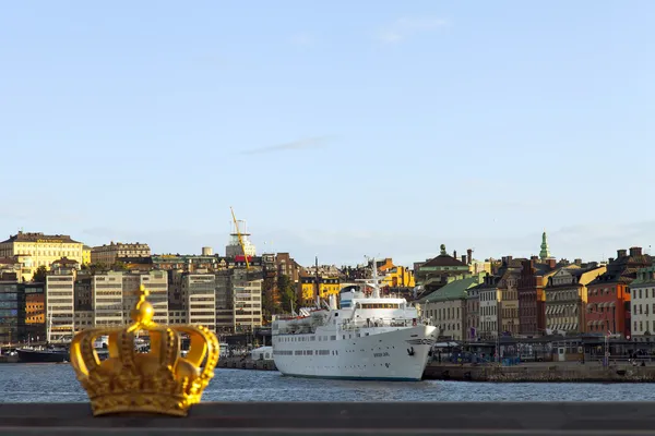 Stockholm, İsveç. Liman Panoraması — Stok fotoğraf