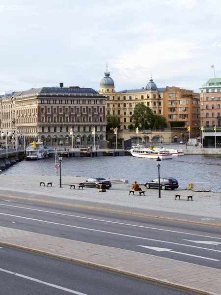 Stockholm, Suède. Panorama du front de mer — Photo