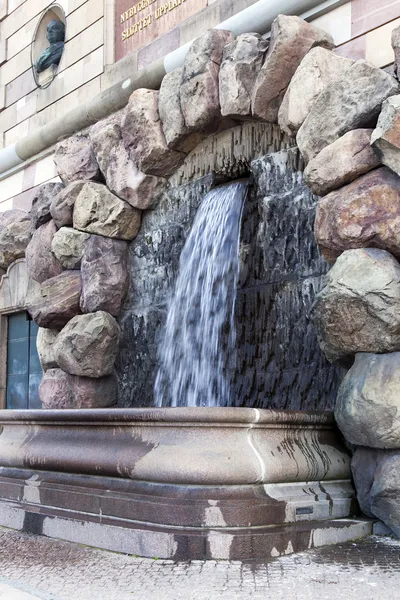 Stockholm, Zweden. de fontein op het Koninklijk Paleis — Stockfoto