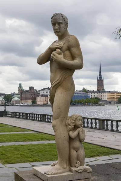 Stockholm, Schweden. Blick auf die Uferpromenade — Stockfoto