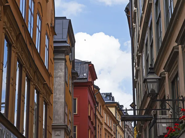 Stockholm, het eiland van gamla stan. architecturale details van de oude stad — Stockfoto