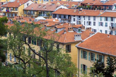 Fransa, güzel, 14 Ekim 2014. şehir ve melekler hill chateau bay sahilinden görünümü