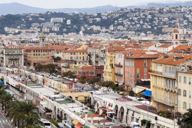 Fransa, güzel, 14 Ekim 2014. promenade des anglais hill chateau dan görünüm