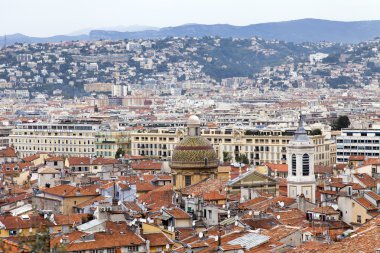 Fransa, güzel, 14 Ekim 2014. hill chateau eski şehir görünümü.