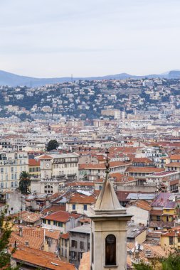 Fransa, güzel, 14 Ekim 2014. hill chateau eski şehir görünümü.