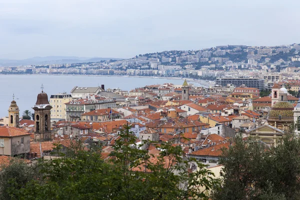 France, Nice, 14 octobre 2014. Vue sur la ville et la côte depuis le château de Bay of Angels Hill — Photo