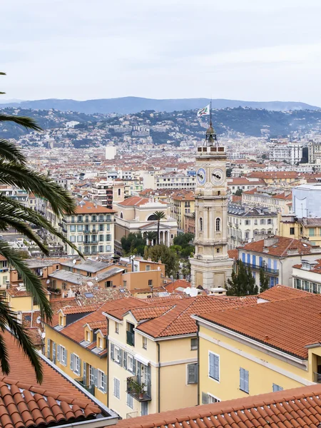 France , Nice, October 14, 2014 . View of the old city from the hill Chateau. — Stock Photo, Image