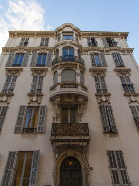 Fransa, güzel. tarihi binalar (XIX-xx yüzyıl cephe tipik mimari detaylar)