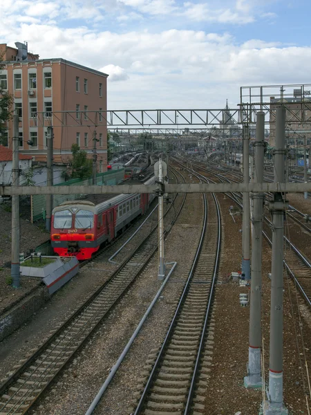 Bahngleise in der Stadt — Stockfoto