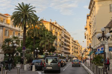 France , Nice. October 15, 2013 . A typical urban view Nice - one of the resorts of the Côte d'Azur France